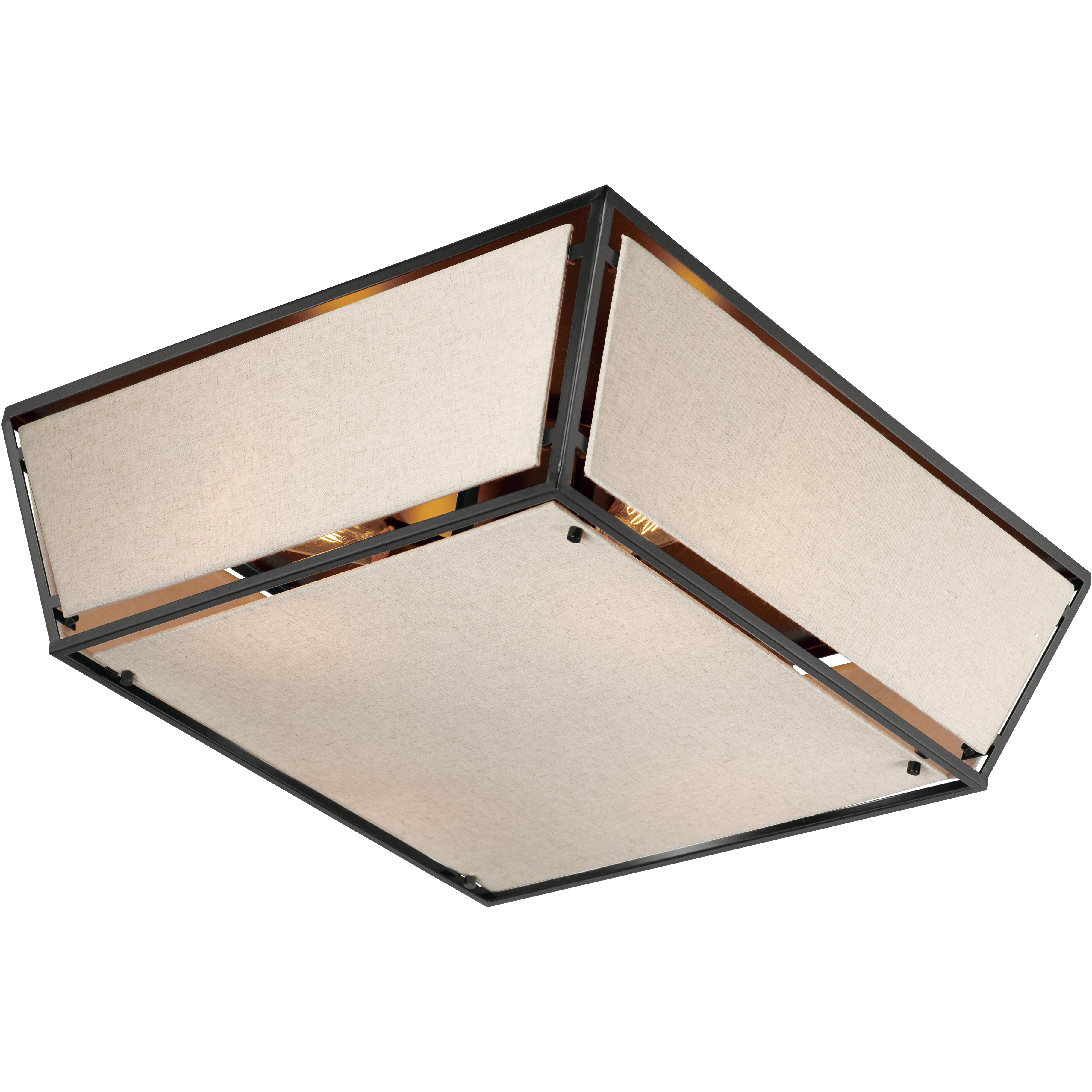 Montauk 4 Light 24 inch Black Flush Mount Ceiling Light