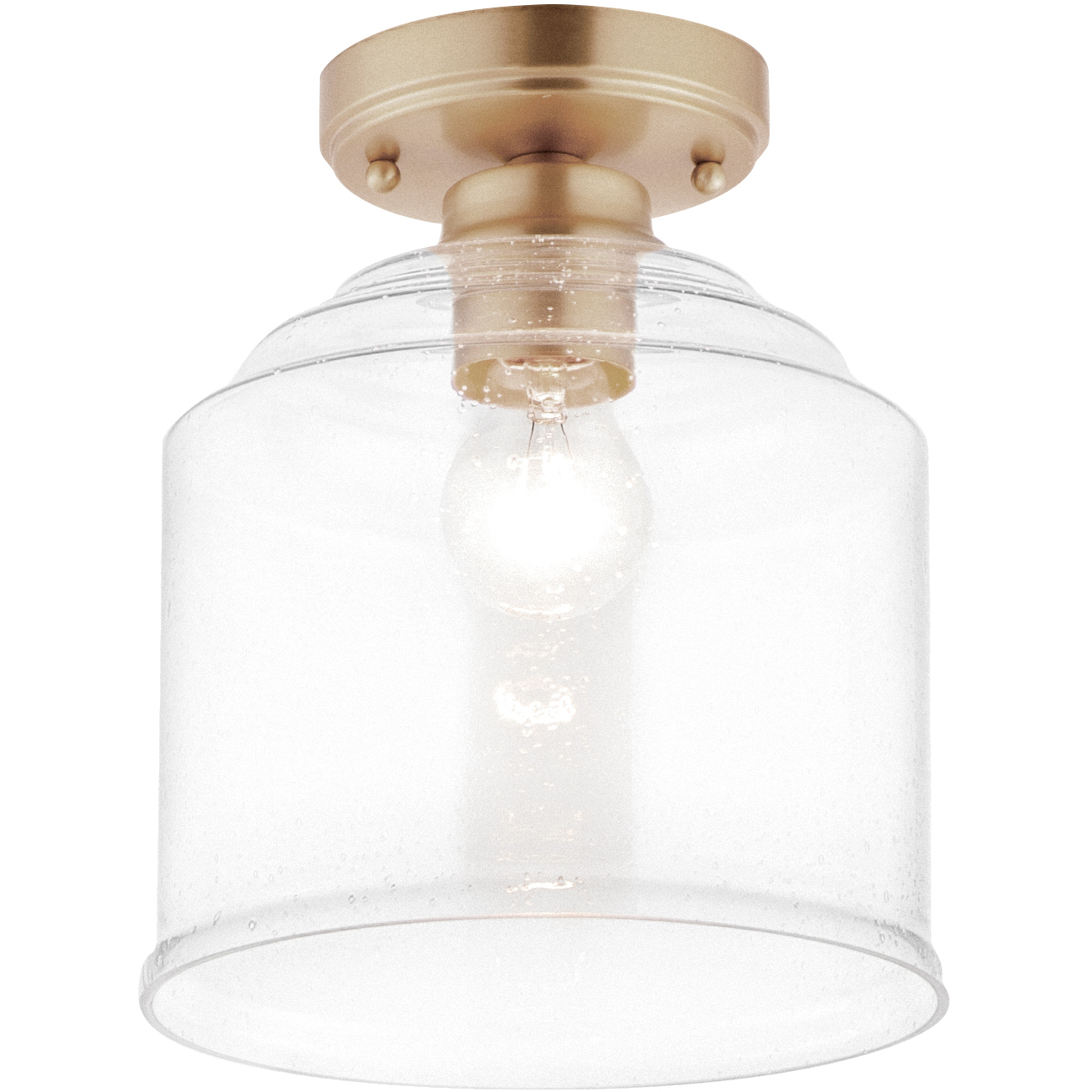 Acadia 1 Light 8.75 inch Heritage Semi-Flush Mount Ceiling Light